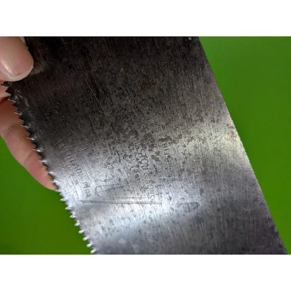 Wicked Sharp 1880's H. Disston & Sons No.11 22" 11PPI Xcut Panel Saw Hand Filed - Picture 6 of 12